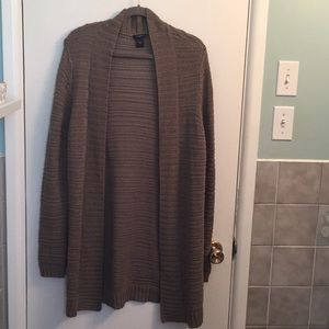 Ann Taylor brown open knit cardigan Large